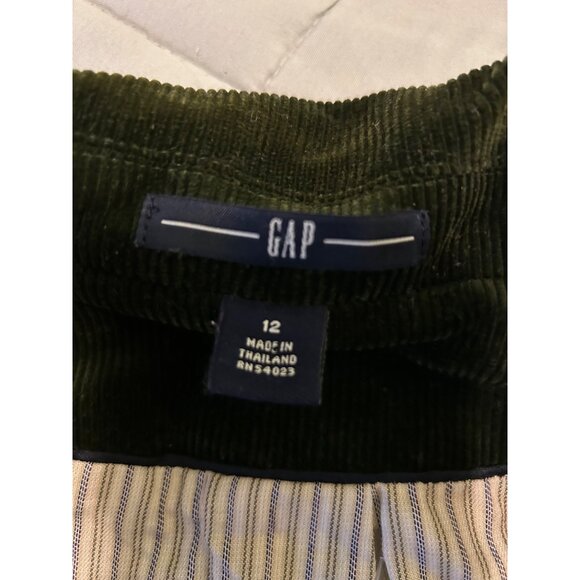 GAP Dark Green Corduroy 3 Button 100% Cotton Women's Y2K Blazer Size 12 - Picture 6 of 10